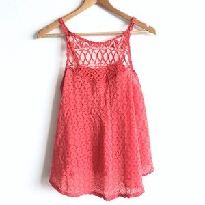 Free People 100% cotton Eyelet Tank XS